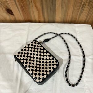 Universal Thread Black and Cream Checkered Crossbody Bag